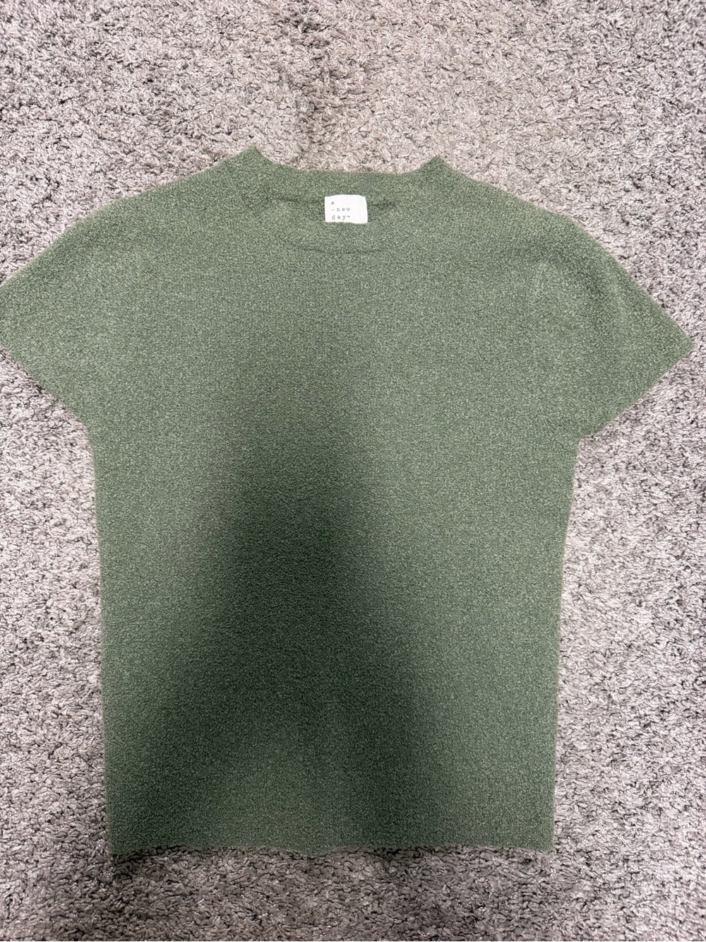a new day Olive Green Short Sleeve Knit Top
